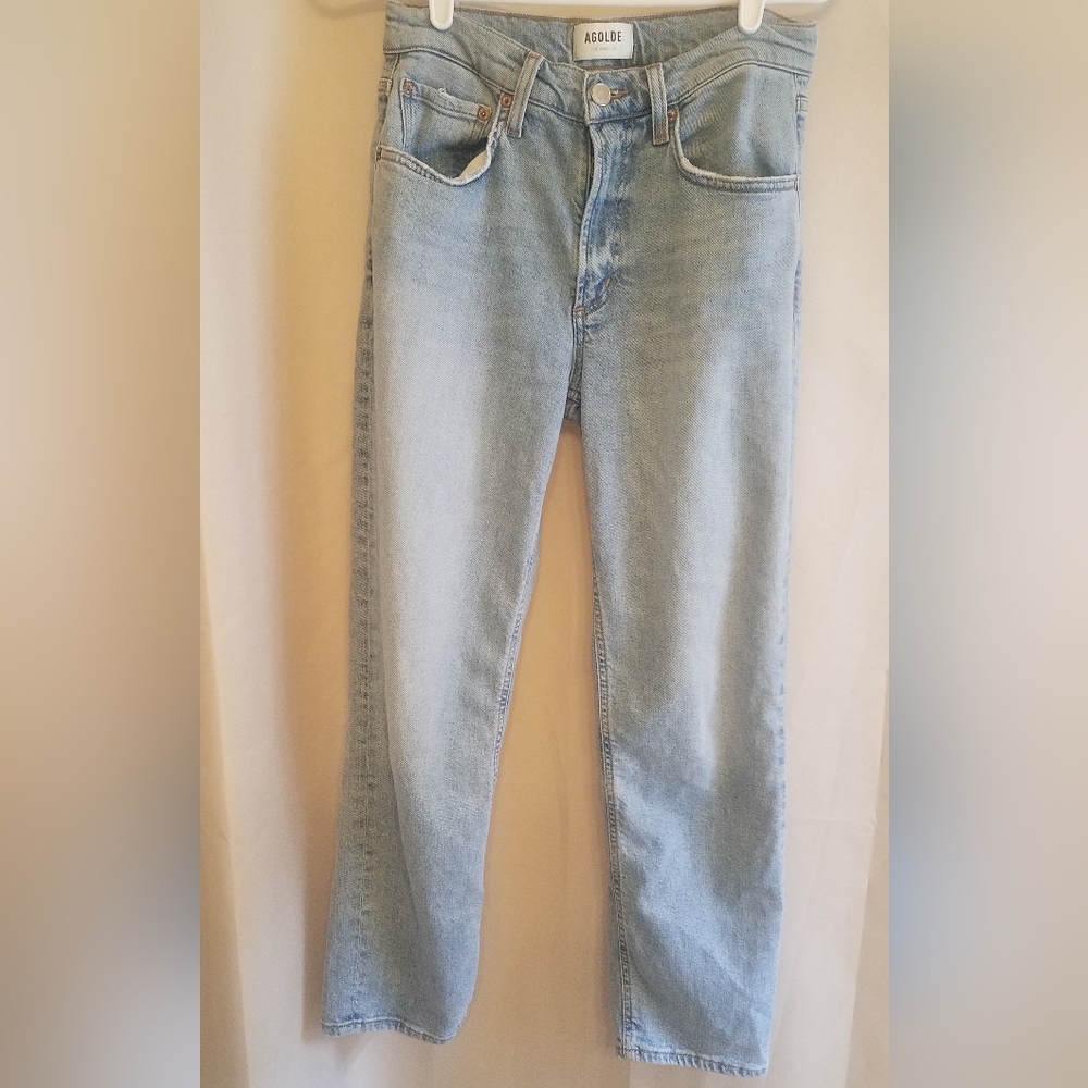 Agolde Kye mid rise cropped straight jean